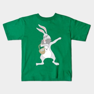 Dabbing Easter Bunny Kids T-Shirt